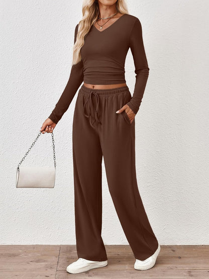 Trendy Queen 2 Piece Lounge Sets for Women Fall Outfits 2025 Fashion Two Piece Sweatsuits Business Casual Outfits Clothes