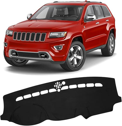FIILINES Dash Cover for Jeep Grand Cherokee 2011-2021 (NOT for Jeep Cherokee  Grand Cherokee L), Dashboard Mat Cover Car Accessories Sunshade Nonslip Mesh Protector No Glare Black