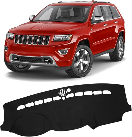 FIILINES Dash Cover for Jeep Grand Cherokee 2011-2021 (NOT for Jeep Cherokee  Grand Cherokee L), Dashboard Mat Cover Car Accessories Sunshade Nonslip Mesh Protector No Glare Black