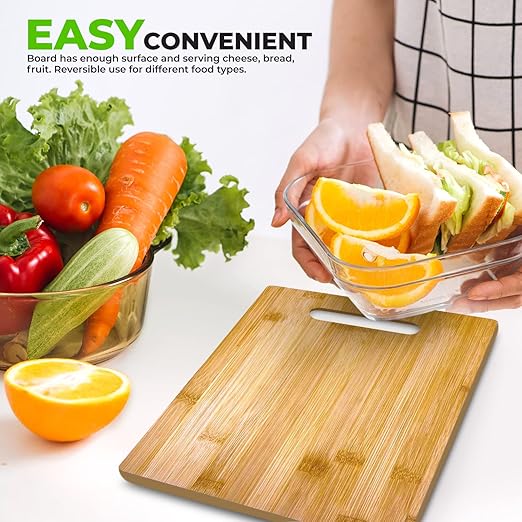 Bamboo Cutting Board | For Customized, Personalized Engraving Purpose | Premium Blank Bamboo Board (Rectangular 12" X 9")