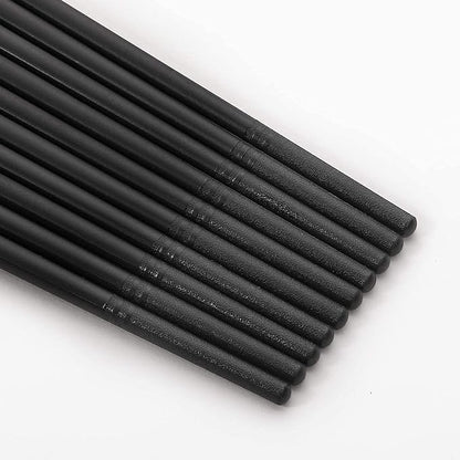 Hiware 10 Pairs Fiberglass Chopsticks - Reusable Chopsticks Dishwasher Safe, 9 12 Inches - Gold