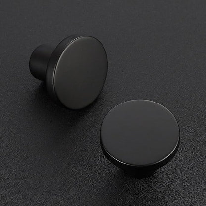 Ravinte 10 Pack Matte Black Cabinet and Drawer Knobs - 1-15 Inch Round Pulls for Kitchen, Dressers and Closets