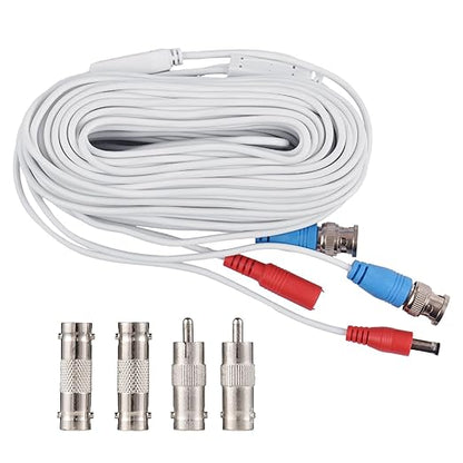 Andoer 60 Feet BNC Video Power Cable Wire 2MP All-in-One Video Security Camera Wire with Connectors for CCTV Camera DVR System