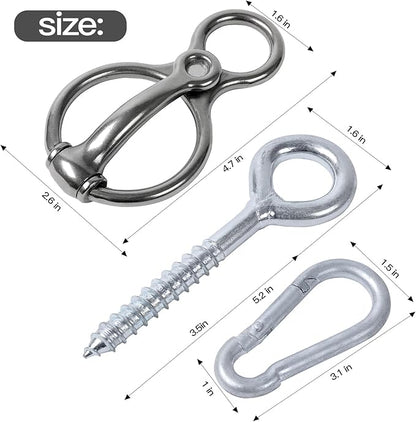 Blocker tie Ring for Horses,Horse tack and Supplies Horse Accessories,Horse tie Ring Prevents Horses from Pulling Back Sturdy Stainless Steel