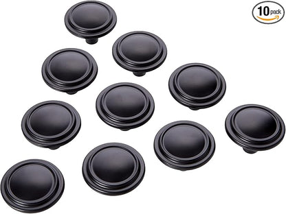 Basics Straight Top Ring Cabinet Knob, 1.25-inch Diameter, Oil Rubbed Bronze, 10-Pack
