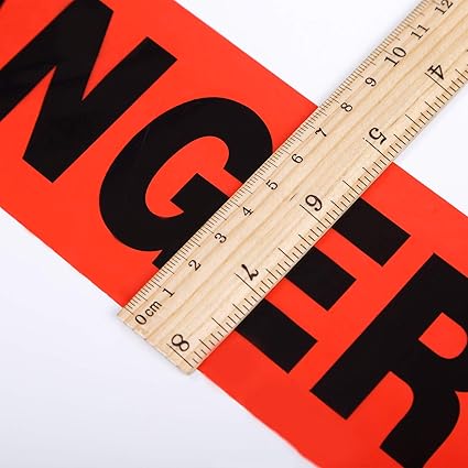 Red Tape Danger Do Not Enter 3 inch X 1000 feet Red with a Bold Black Print for High Visibility Caution Barrier Tape Roll Non-Adhesive for Danger Construction Crime Scene