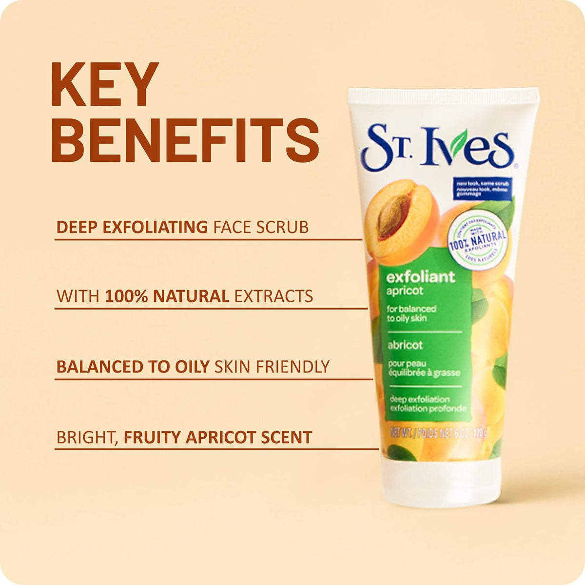 This award-winning face scrub from St. Ives uses natural walnut shell powder to deeply exfoliate and reveal clean, glowing skin.