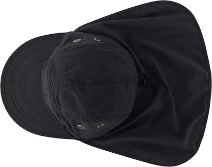 Connectyle Mens Foldable UV Protection Sun Hat with Removable Neck Flap Outdoor Adventure Sun Cap for Fishing Hiking Safari
