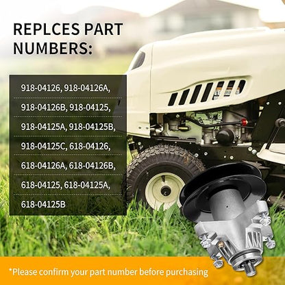 UP2WIN 918-04126 Spindle Assembly Fits for Cub RZT50 LT1050 Lawn Mower, Cub Troy Built Mustang Zero Turn 50" Mower Deck, Replaces 918-04125 618-04126 618-04125