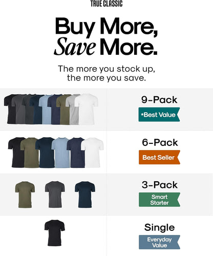 True Classic Men's Short Sleeve Crew Neck T-Shirt