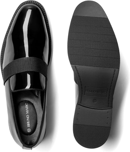 Men's Dress Tuxedo Shoe Slip-on Classic Patent Leather Loafers