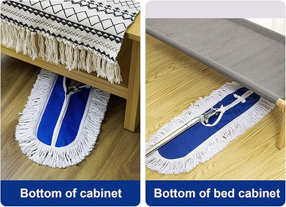 24" 3 Pack Industrial Strength Cotton Dry Dust Mop Head Refill, Fits 24 Inch Frame, Hardwood Floor Duster Broom, Dry Floor Cleaning for Hardwood, Ceramic, Marble Tile