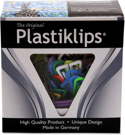 Baumgartens LP0600 Plastiklips Paper Clips, Large, Assorted Colors, 200/Box