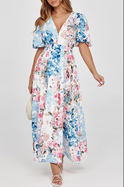 Women's Summer Floral Maxi Dress Spring Wedding Guest Dress 2026