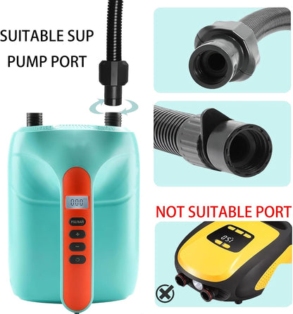 Estgora Paddle Board Pump Adapter Set, Sup Air Pump Hose with 7 Nozzles for Inflatable Paddleboard, Boat, Tent, Pool, Paddle Board Accessories Replacement Parts for Electric SUP Pump, Rafts, Kayak