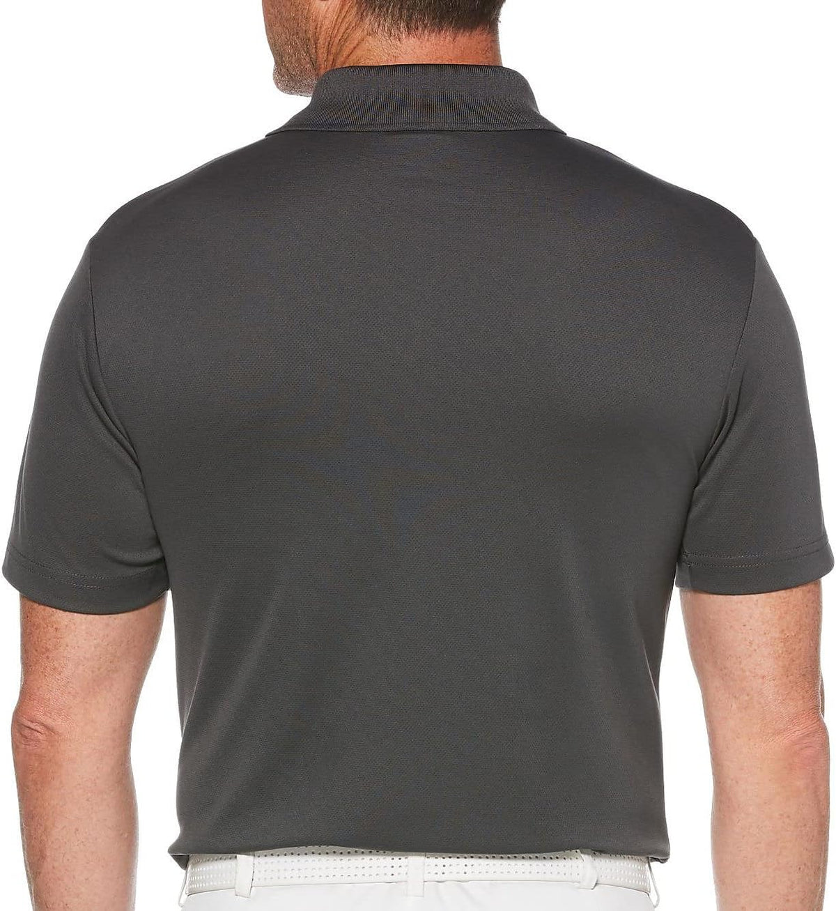PGA Tour Men's Airflux Solid Mesh Short Sleeve Classic Golf Polo Shirt