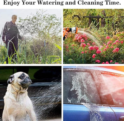 Garden Hose Spray Nozzle,10 Hose Metal Duty Watering Patterns Thumb Control On Off Valve, High Pressure Nozzle Sprayer for Plants, Car Wash,Cleaning,Showering Pets