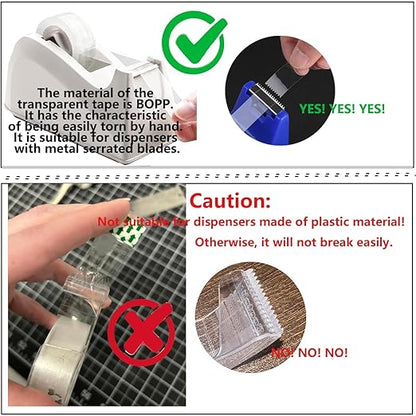 6 Rolls Transparent Tape Refills Rolls Each Rol 1 inch Corel 3/4 x 980 Inches,for School,Office, Home.