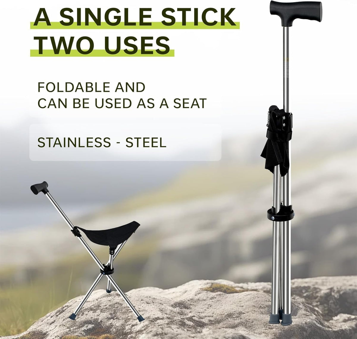 Lightweight Travel Stools for Adults. Cane with seat,Walking Stick,Foldable Chair,Hiking Stick,Camping,Hiking,Walking Cane Chair,Walking Stick with seat,Seatable Crutch Stool,Stick Chair