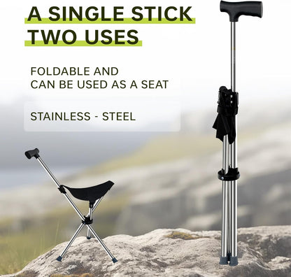 Lightweight Travel Stools for Adults. Cane with seat,Walking Stick,Foldable Chair,Hiking Stick,Camping,Hiking,Walking Cane Chair,Walking Stick with seat,Seatable Crutch Stool,Stick Chair