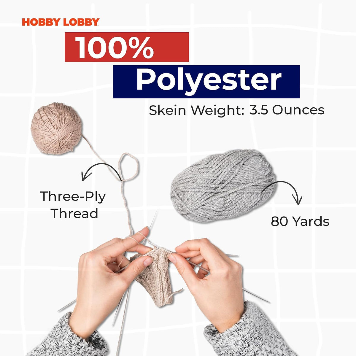 Yarn Bee Bulky Yarn for Crocheting & Knitting Soft Skein 80 Yards of 100% Polyester for Blankets, Hats & More DIY Handcrafting Accessories