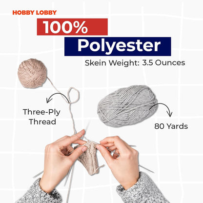 Yarn Bee Bulky Yarn for Crocheting & Knitting Soft Skein 80 Yards of 100% Polyester for Blankets, Hats & More DIY Handcrafting Accessories