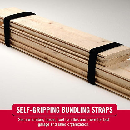 VELCRO Brand Cut to Length Straps Heavy Duty | 45 Ft x 3/4 in | ONE-WRAP Self-Gripping Double Sided Roll | Bundling Ties Fasten to Themselves for Secure Hold, VEL-30834-AMS, Black