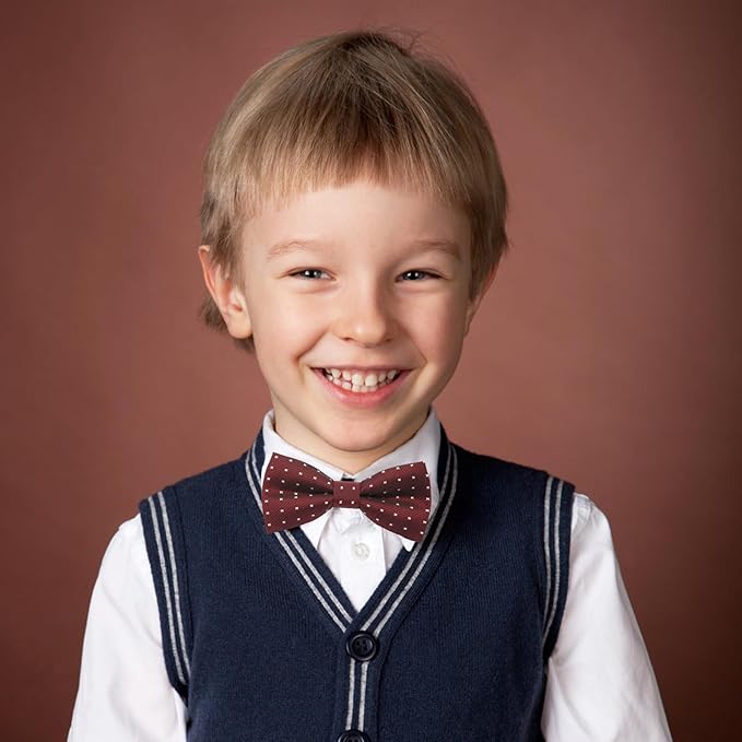 Boys Bow Tie Pre-Tied Adjustable Kids Bow Ties Stripe Toddler Bow Tie for Boys Girls Kids Toddler Baby
