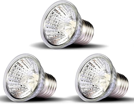 OMAYKEY 3 Pack 50W UVA  UVB Full Spectrum Sun Lamp Sunbathe Heat LampBulbLight for Lizard Reptiles  Amphibians