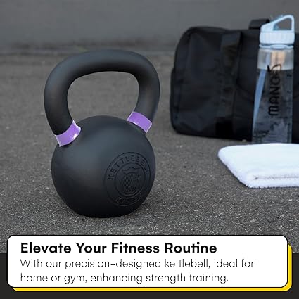 Kettlebell Kings Powder Coated Kettlebell Weights - 9-97 lb Strength Training Kettlebells for Men and Women - Hand Weights Workout Gym Equipment - Weights Set for Home Gym