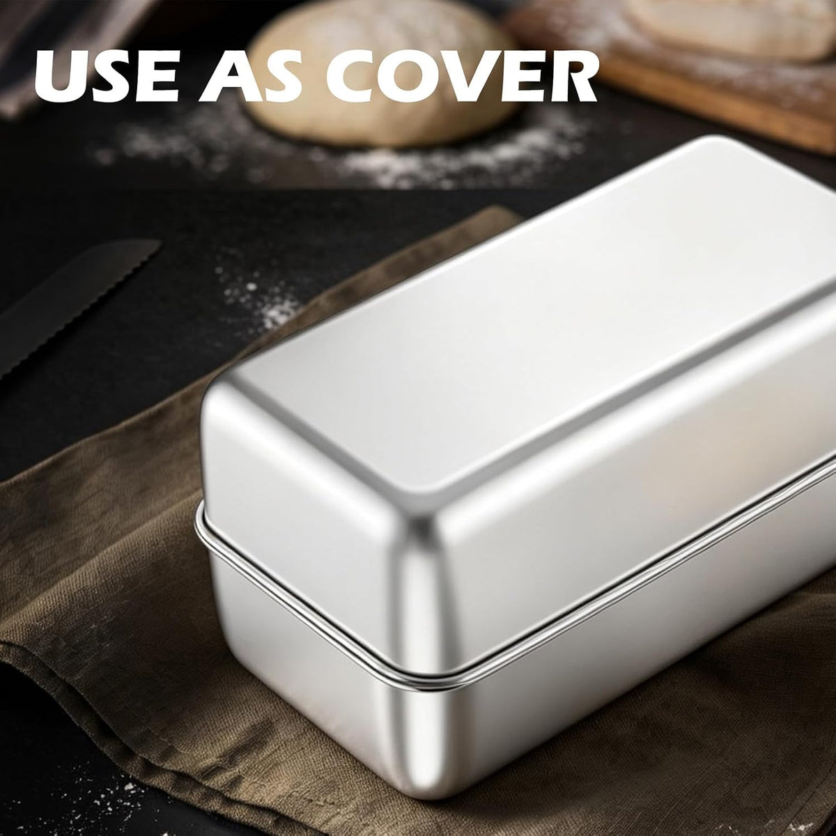 2 Pack Loaf Pans for Baking Bread, 9IN x 5IN Stainless Steel Loaf Pans for Homemade Bread, Meatloaf, Bananas, Brownies, Lasagnas, Dishwasher Oven Safe(Has Cosmetic Scratches)