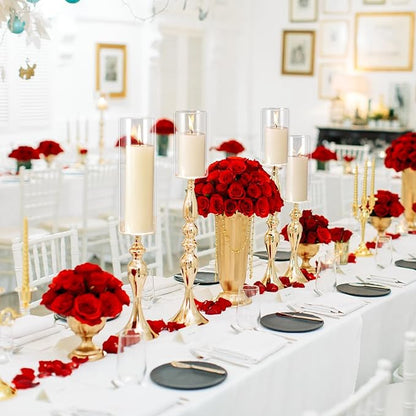 12 Pcs Glass Cylinder Vases Clear Flowers Vase Decorative 6,8,10 Inch Floating Candles Holders Table Centerpieces for Wedding Party Event Home Office Decor (2.5 x 5 in,2.5 x 6 in,2.5 x 8 in)