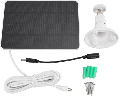 Solar Panel for Security Camera, High Efficiency 4W Camera Solar Panel for DC5V Outdoor Rechargeable Battery Camera, Security Camera Solar Panel Charger with Adjustable Bracket