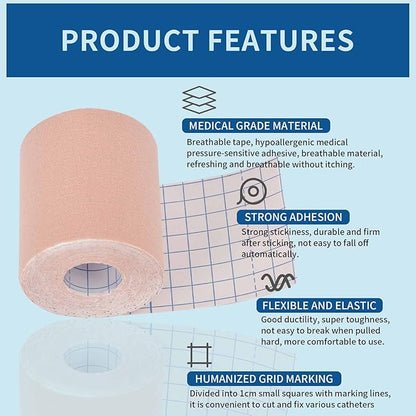 Premium Elastic Bandage Wrap,Self Adhesive Tape for bandages,Durable Compression Bandage,First Aid Tape,Elastic Self Adhesive Bandage,Athletic Waterproof,Non-Woven Bandage (3IN)