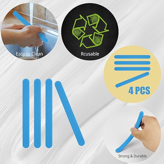 2 Pack Silicone Stir Sticks, Reusable Silcone Wax Sticks for Epoxy Resin, Paint, Mixing, Popsicle, Liquid, DIY Crafts (2)