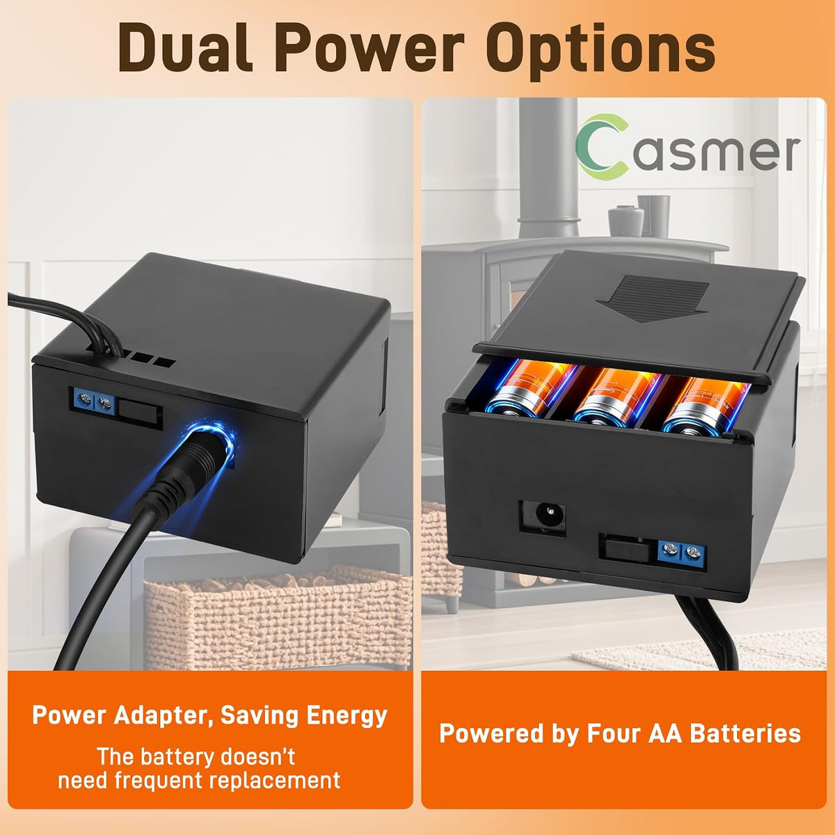 Universal Fireplace Remote Control Kit,Fit skytech 1420-A,1420TH-A,1001-A,1001TH-A,durablow TR1003, Napoleon F45,Acumen RCK-IW,Ambient RCB and More,Dual Power,Child Safety Lock,for Millivolt Valve
