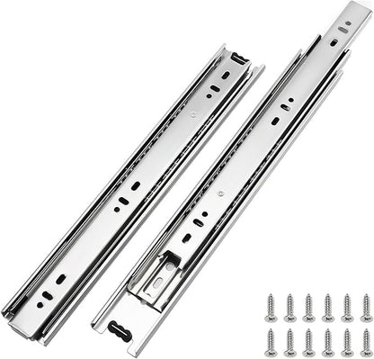 LONTAN Heavy Duty Full Extension Ball Bearing Drawer Slides 8 10 12 14 16 18 20 22 24 Inch Side Mount File Cabinet Rails Dresser Runner Kitchen Cabinet Drawer Glides 100 LB Capacity (10 inch,1 Pair)