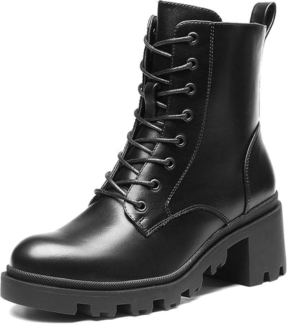 Step into fall and winter with these versatile ankle boots featuring a classic lace-up design, chunky heel, and lightweight yet durable construction.