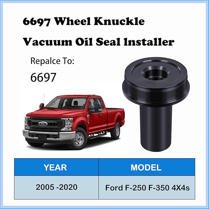 Wheel Knuckle Vacuum Oil Seal Installer- Automotive Axle Tools for Ford 2005-2020 F-250F-350