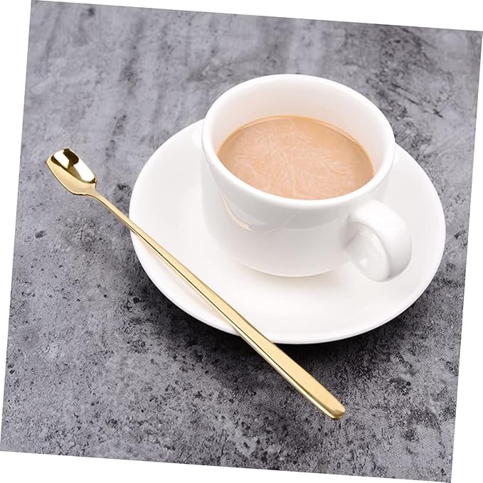BESTOYARD Stainless Steel Stirring Rod 17x1.5cm Cocktail Swizzle Stick for Beverages Milk and Fruit Juice for Home and Bar Use