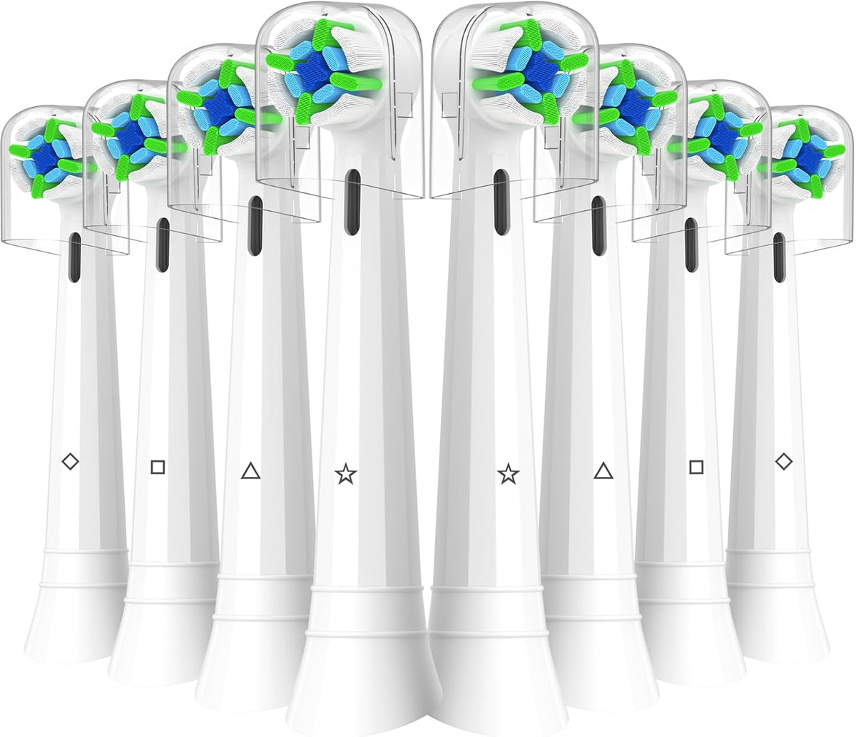Qitizu Replacement Heads Compatible with Oral B iO Electric Toothbrush, Replacement Toothbrush Heads Fit for Oral-B iO 2/3/4/5/6/7/8/9/10 Series Toothbrush, only 7 Packs (White)