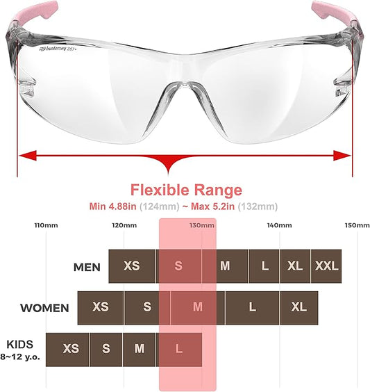 ANSI Z87.1 Anti-Fog Wrap-Around Clear Safety Glasses, Pickleball lab chemistry goggles with Scratch Resistant