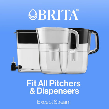 Brita Standard Water Filter, BPA-Free, Replaces 1,800 Plastic Water Bottles a Year, Lasts Two Months or 40 Gallons, Includes 1 Filter, Kitchen Essential