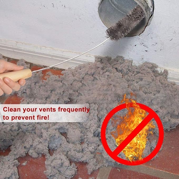 Sealegend 2 Pieces Dryer Vent Cleaner Kit and Flexible Dryer Lint Brush Vacuum Hose Attachment Power Lint Remover Refrigerator Coil Brush
