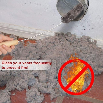 Sealegend 2 Pieces Dryer Vent Cleaner Kit and Flexible Dryer Lint Brush Vacuum Hose Attachment Power Lint Remover Refrigerator Coil Brush