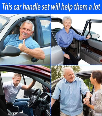 Car Door Handle for Elderly Car Assist Support Handle Multifunction Car Door Latch Bar for Seniors and Handicapped(Blue)