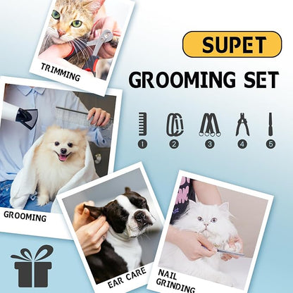 Supet Dog Grooming Hammock Harness for Dogs Cats, Relaxation Pet Nail Clipper Hammock, Restraint Dog & Small Animal Leashes Sling for Groomingk for Nail Trimming (Blue, S)