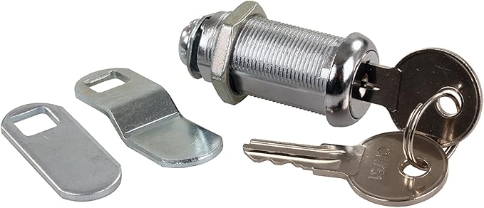JR Products 00335 Standard Compartment Door Key Lock - 1-3/8"