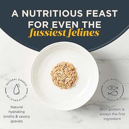 Reveal Natural Wet Cat Food, 24 Count, Grain Free, Limited Ingredient Canned Food for Cats, Tuna Fillet with Shrimp in Broth, 2.47 oz Cans