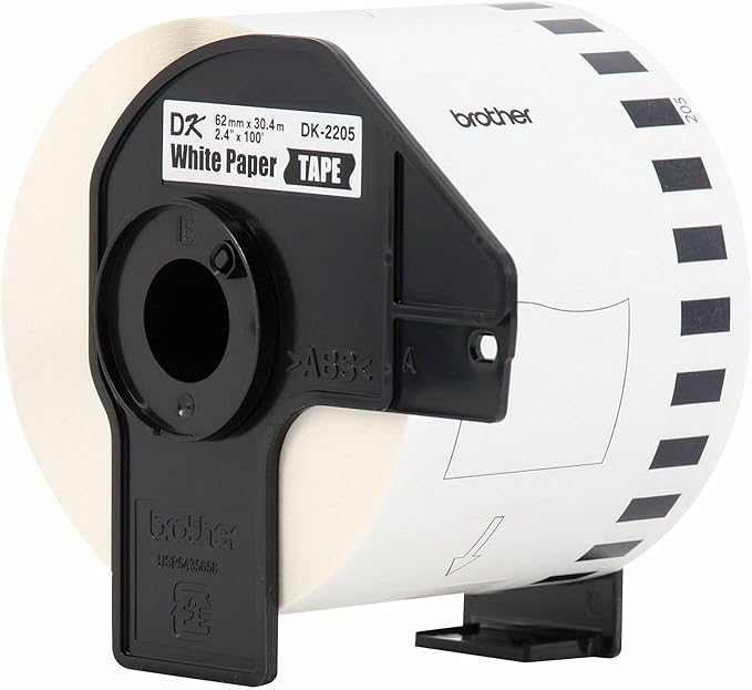 Brother Genuine, DK-2205 Continuous Paper Label Roll, Cut-to-Length Label, 2.4Au x 100 Feet, (1) Roll Per Box